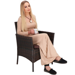 Ratanový set záhradného nábytku SPRINGOS ALABAMA 4 hnedý