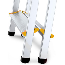 Hliníkové štafle 2x4 stupňa obojstranné DRABEST DD4 PRO