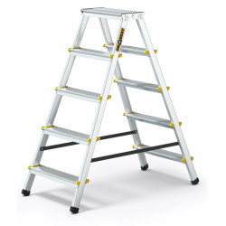 Hliníkové štafle 2x5 stupňov obojstranné DRABEST DD5 PRO