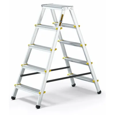 Hliníkové štafle 2x5 stupňov obojstranné DRABEST DD5 PRO