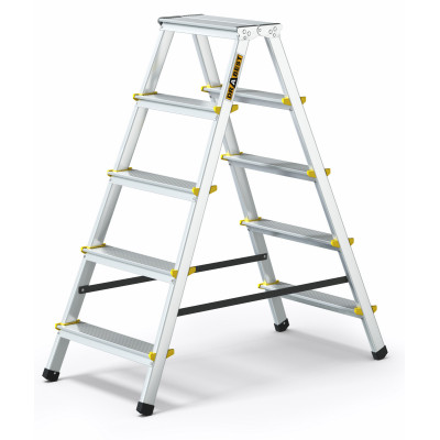 Hliníkové štafle 2x5 stupňov obojstranné DRABEST DD5 PRO