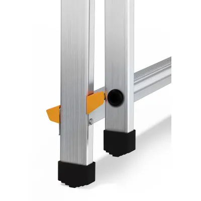 Hliníkové schodíky 6 stupňov s madlami DRABEST ALDP+P-6 PRO