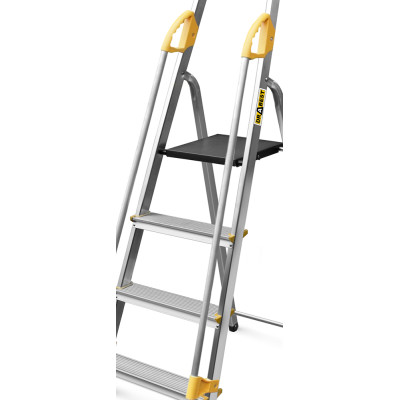 Hliníkové schodíky 7 stupňov s madlami DRABEST ALDP+P-7 PRO