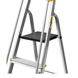 Hliníkové schodíky 7 stupňov s madlami DRABEST ALDP+P-7 PRO