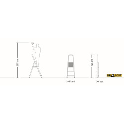 Oceľové schodíky 3 stupne DRABEST STD3 HOME