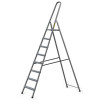 Extrémne pevné a odolné schodíky do domácnosti a na záhradu. 8 stupňov, max. pracovná výška 3,68 m, nosnosť 125 kg.