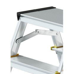 Hliníkové štafle 2x2 stupne obojstranné DRABEST DD2 PRO