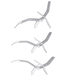 Záhradné lehátko SPRINGOS SIESTA šedé