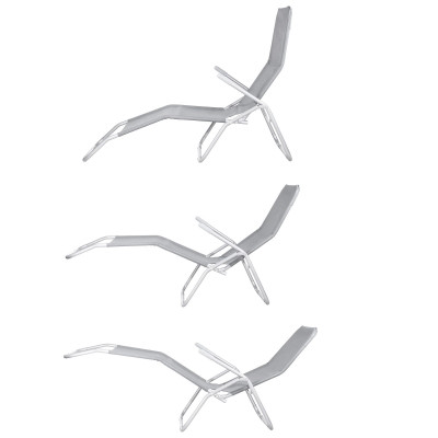 Záhradné lehátko SPRINGOS SIESTA šedé