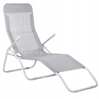 Záhradné lehátko SPRINGOS SIESTA šedé