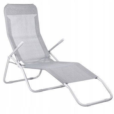 Záhradné lehátko SPRINGOS SIESTA šedé