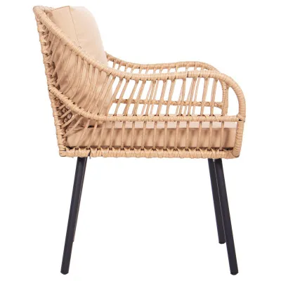 Ratanový set záhradného nábytku, béžový SPRINGOS JAPANDI 4