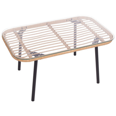 Ratanový set záhradného nábytku, béžový SPRINGOS JAPANDI 4