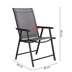 Záhradné kreslo SPRINGOS VERONA grafitové