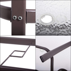 Záhradný stôl 120x70, hnedý SPRINGOS TOSCANA GF0076