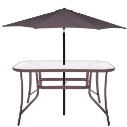 Záhradný stôl 120x70, hnedý SPRINGOS TOSCANA GF0076