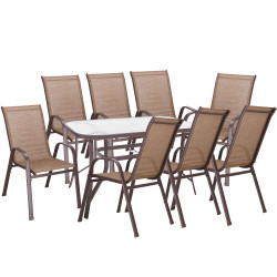 Záhradný stôl 120x70, hnedý SPRINGOS TOSCANA GF0076