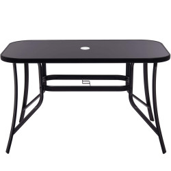 Záhradný stôl 120x70 SPRINGOS TOSCANA GF0077 čierny
