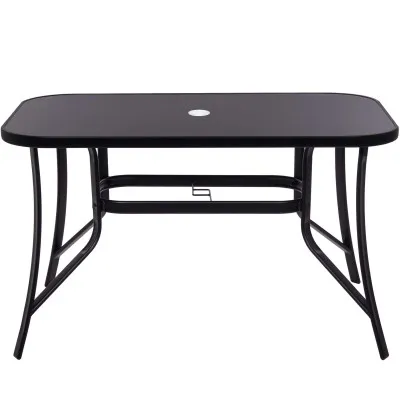 Záhradný stôl 120x70 SPRINGOS TOSCANA GF0077 čierny