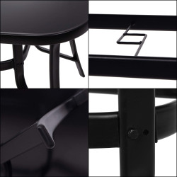 Záhradný stôl 120x70 SPRINGOS TOSCANA GF0077 čierny