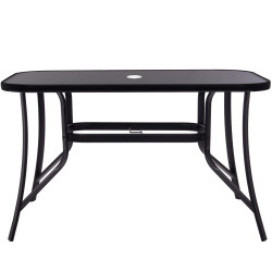 Záhradný stôl 120x70 SPRINGOS TOSCANA GF0077 čierny