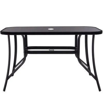 Záhradný stôl 120x70 SPRINGOS TOSCANA GF0077 čierny