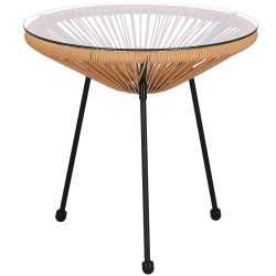 Záhradný stôl 50 cm, hnedý SPRINGOS LOA GF0089