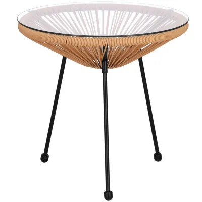 Záhradný stôl 50 cm, hnedý SPRINGOS LOA GF0089