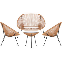 Záhradný stôl 50 cm, hnedý SPRINGOS LOA GF0089