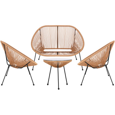 Záhradný stôl 50 cm, hnedý SPRINGOS LOA GF0089