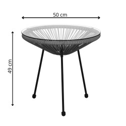 Záhradný stôl 50 cm, šedý SPRINGOS LOA GF0091