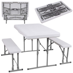 Pivný set pre 6 osôb 105x65 cm SPRINGOS GF0096 biely