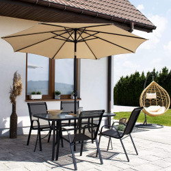 Záhradný slnečník 290 cm, béžový SPRINGOS SUNNY GU0036