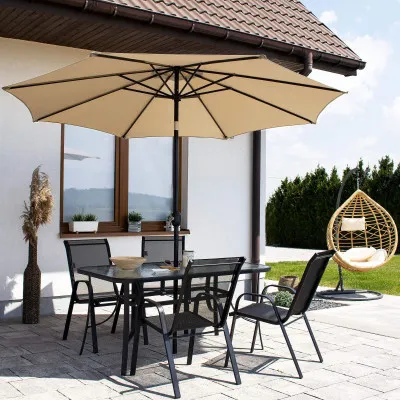 Záhradný slnečník 290 cm, béžový SPRINGOS SUNNY GU0036