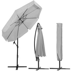 Záhradný slnečník 290 cm, svetlo šedý SPRINGOS CASABLANCA GU0042