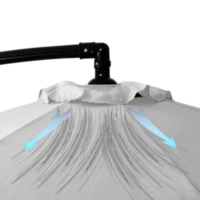 Záhradný slnečník 290 cm, svetlo šedý SPRINGOS CASABLANCA GU0042