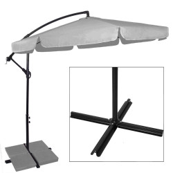 Záhradný slnečník 290 cm, svetlo šedý SPRINGOS CASABLANCA GU0042