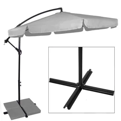 Záhradný slnečník 290 cm, svetlo šedý SPRINGOS CASABLANCA GU0042