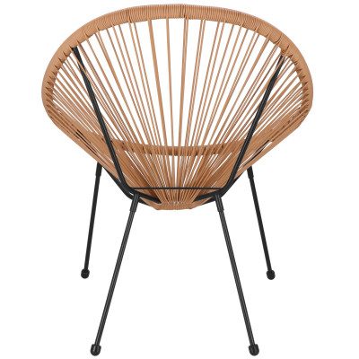 Ratanové záhradné kreslo hnedé SPRINGOS LOA GF0084