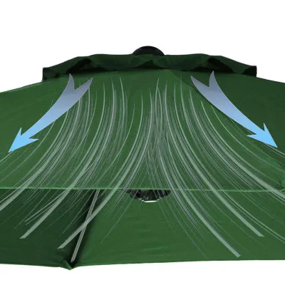 Záhradný slnečník 400 cm SPRINGOS GU0031 zelený