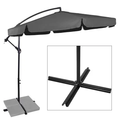 Záhradný slnečník 290 cm, grafitový SPRINGOS CASABLANCA GU0041