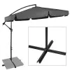 Záhradný slnečník 290 cm, grafitový SPRINGOS CASABLANCA GU0041