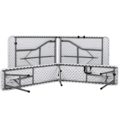 Pivný set pre 8 osôb 180x75 cm SPRINGOS GF0099 biely