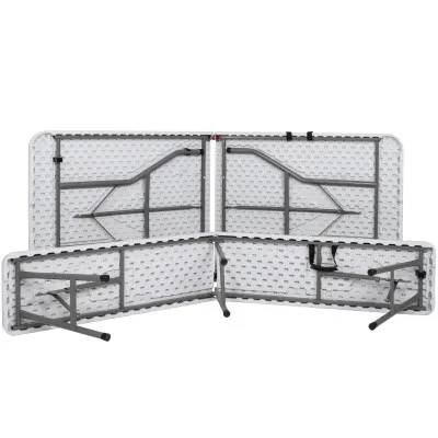 Pivný set pre 8 osôb 180x75 cm SPRINGOS GF0099 biely