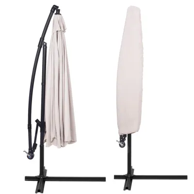 Záhradný slnečník 290 cm, krémový SPRINGOS MALTA GU0045