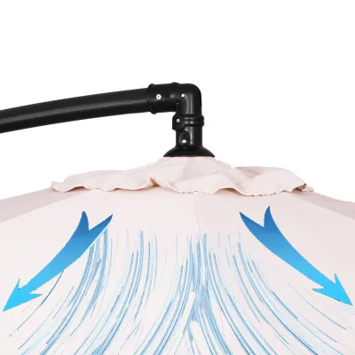 Záhradný slnečník 290 cm, krémový SPRINGOS MALTA GU0045