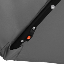 Záhradný slnečník s ľad osvetlením 290 cm, šedý SPRINGOS ATENA GU0046