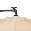 Záhradný slnečník s ľad osvetlením 290 cm, béžový SPRINGOS ATENA GU0047