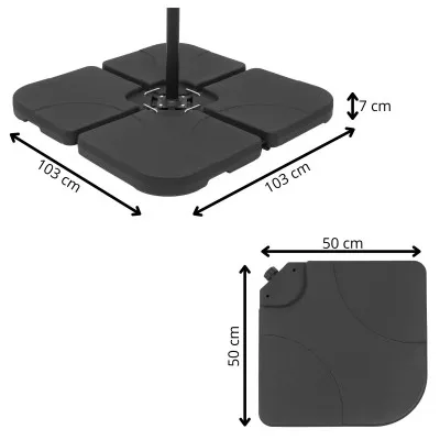 Základňa slnečníka 60l SPRINGOS GU0053