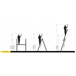 Multifunkčné lešenie 3m / 4,2m DRABEST ARD-2x7 PRO